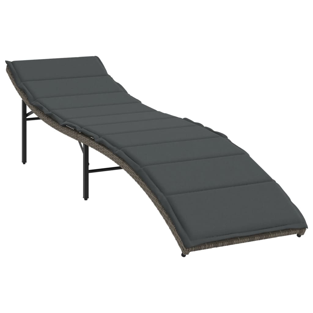 Sonnenliegen 2 Stk. Mit Auflagen Poly Rattan