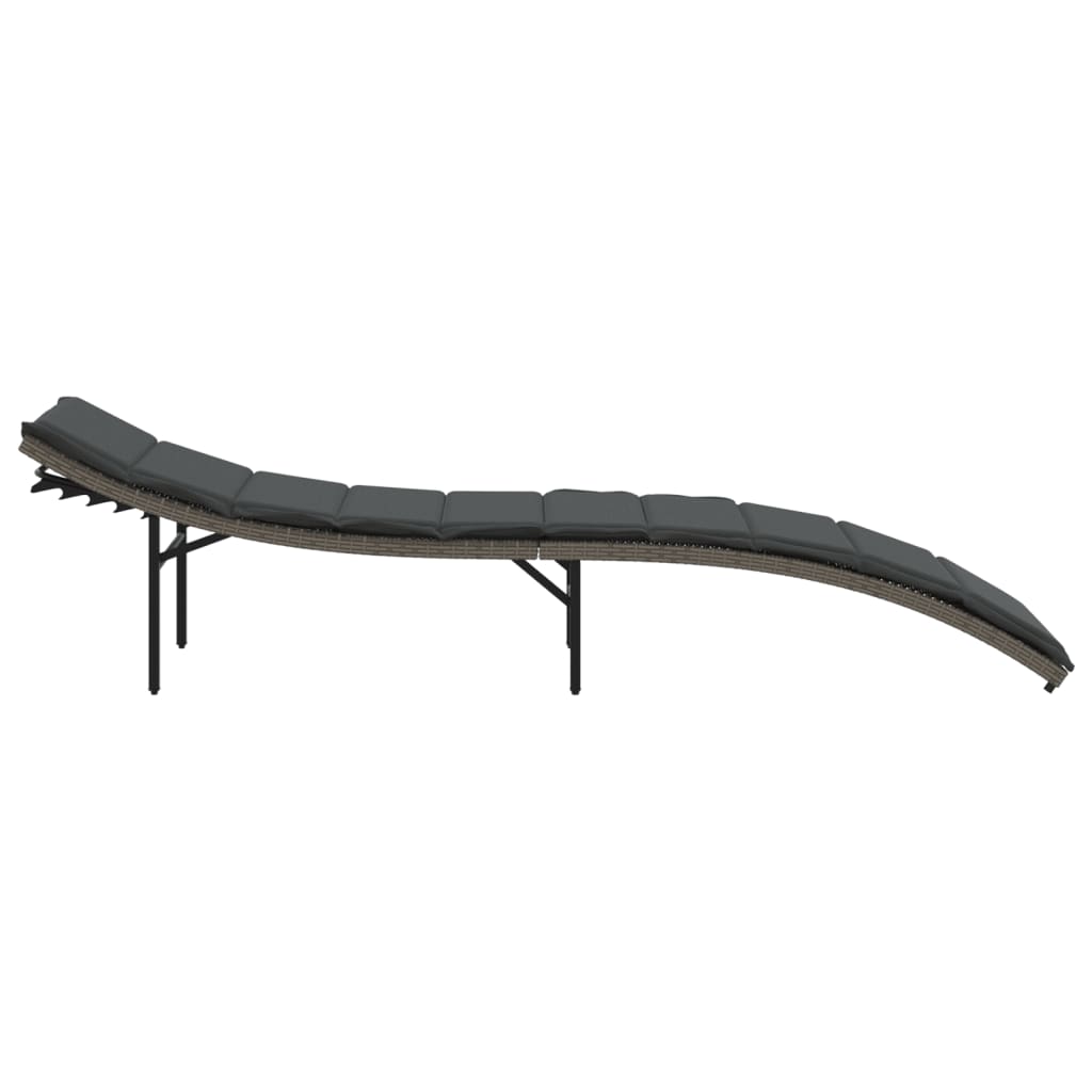Sonnenliegen 2 Stk. Mit Auflagen Poly Rattan