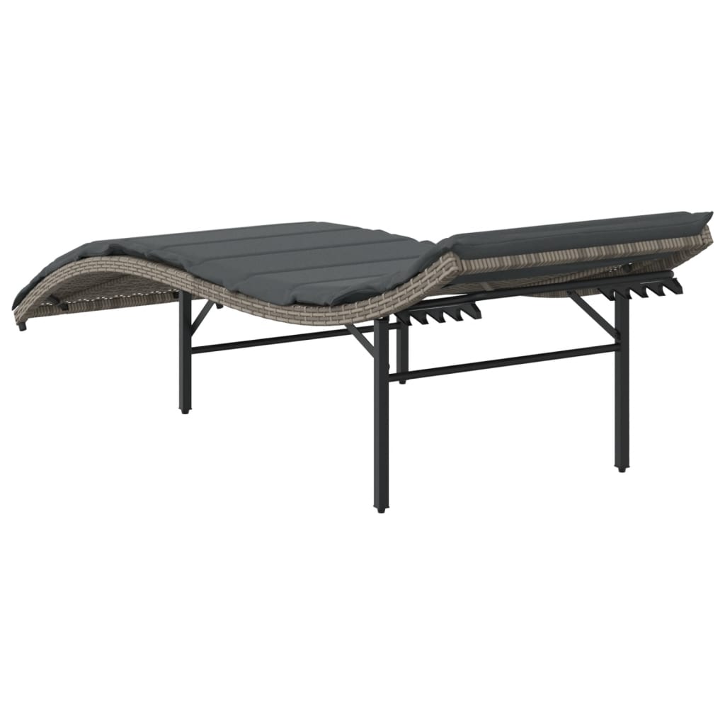 Sonnenliegen 2 Stk. Mit Auflagen Poly Rattan