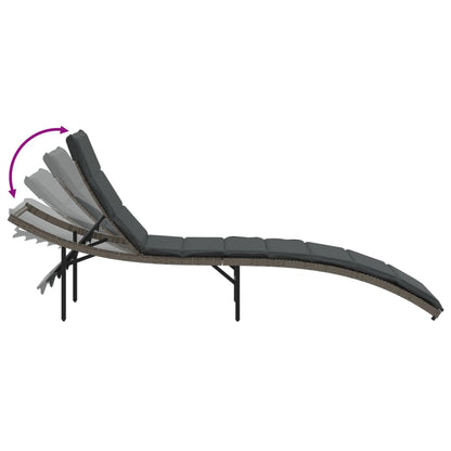 Sonnenliegen 2 Stk. Mit Auflagen Poly Rattan