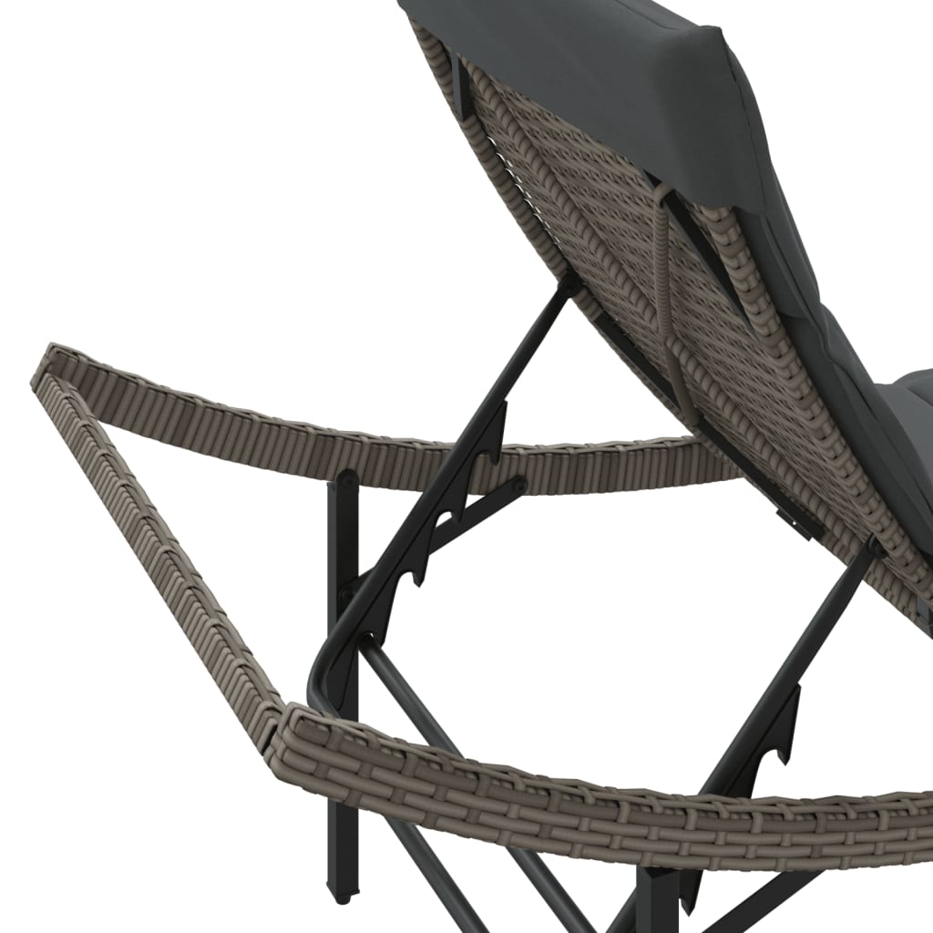 Sonnenliegen 2 Stk. Mit Auflagen Poly Rattan