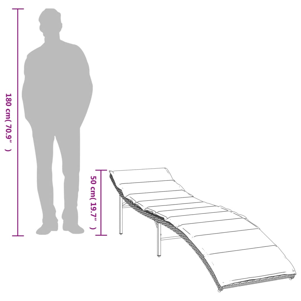 Sonnenliegen 2 Stk. Mit Auflagen Poly Rattan