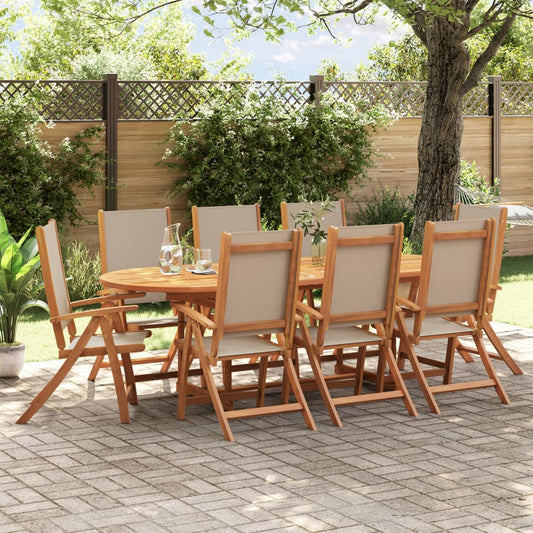 Gartenstühle 8 Stk. Klappbar Massivholz Akazie Und Textilene