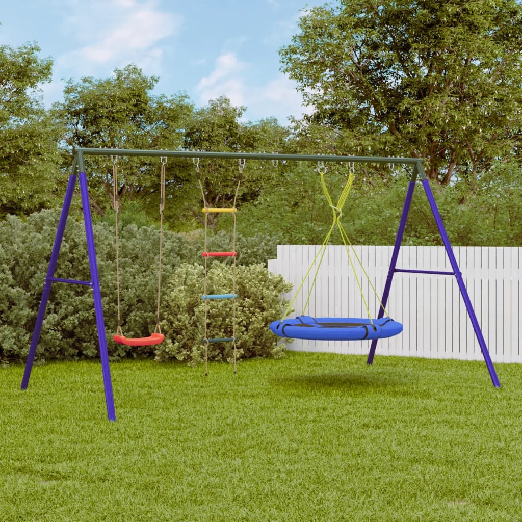 Schaukel-Set Mit Schaukelsitz Kletterschaukel Und Nestschaukel