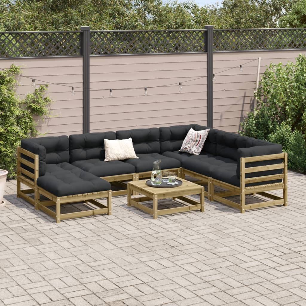 8-Tlg. Garten-Sofagarnitur Kiefernholz Imprägniert
