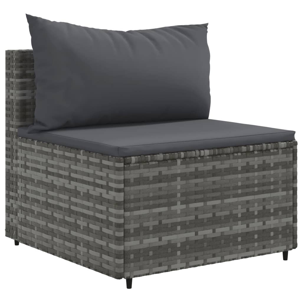 10-Tlg. Garten-Lounge-Set Mit Kissen Poly Rattan