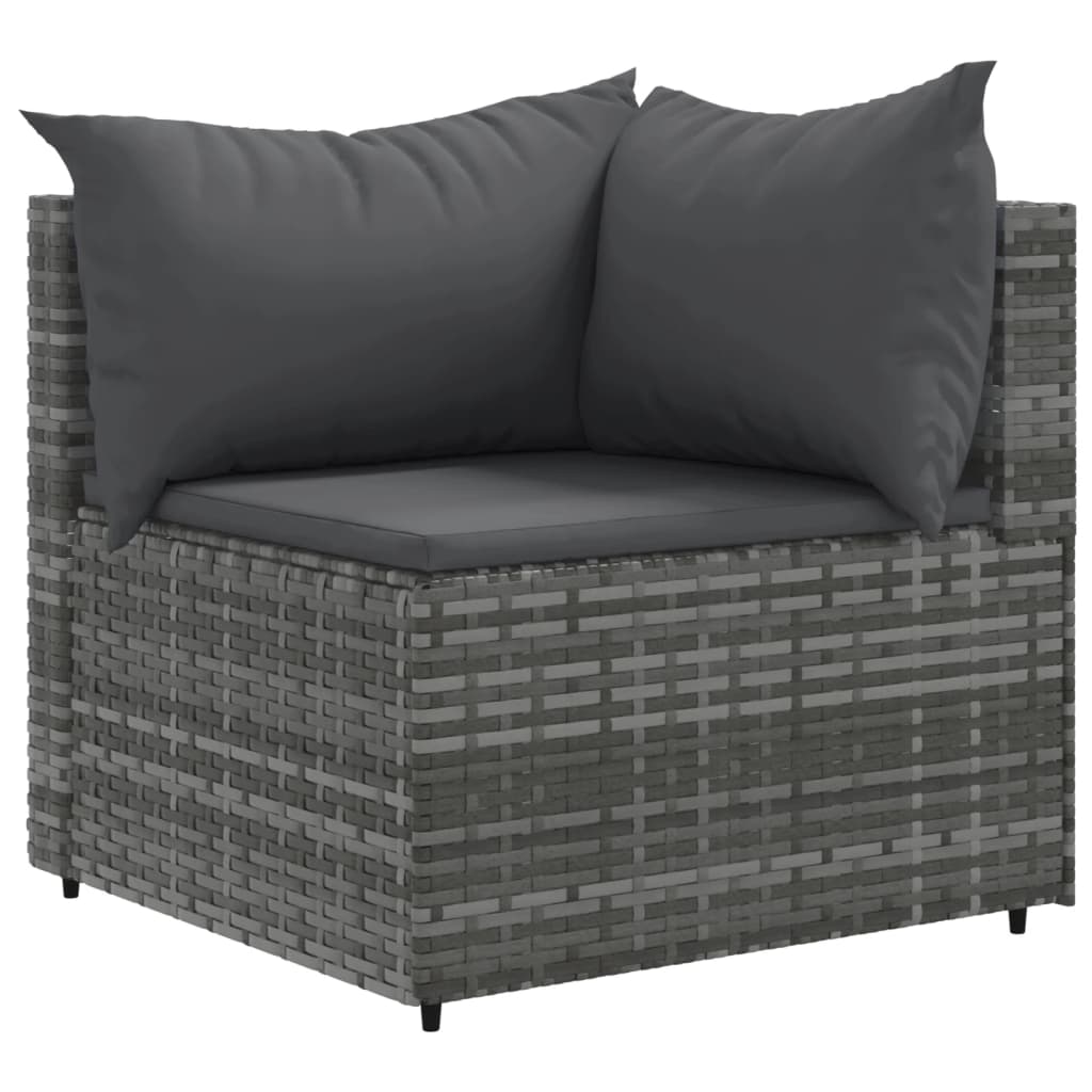 10-Tlg. Garten-Sofagarnitur Mit Kissen Poly Rattan