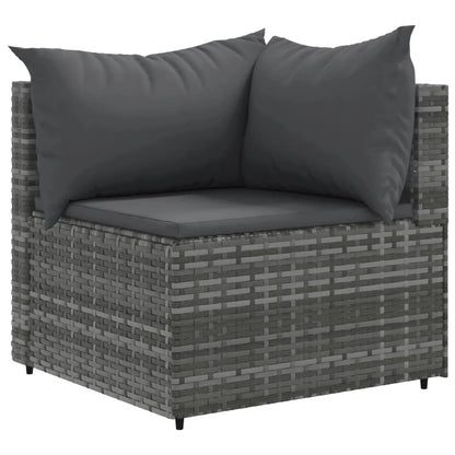 10-Tlg. Garten-Sofagarnitur Mit Kissen Poly Rattan