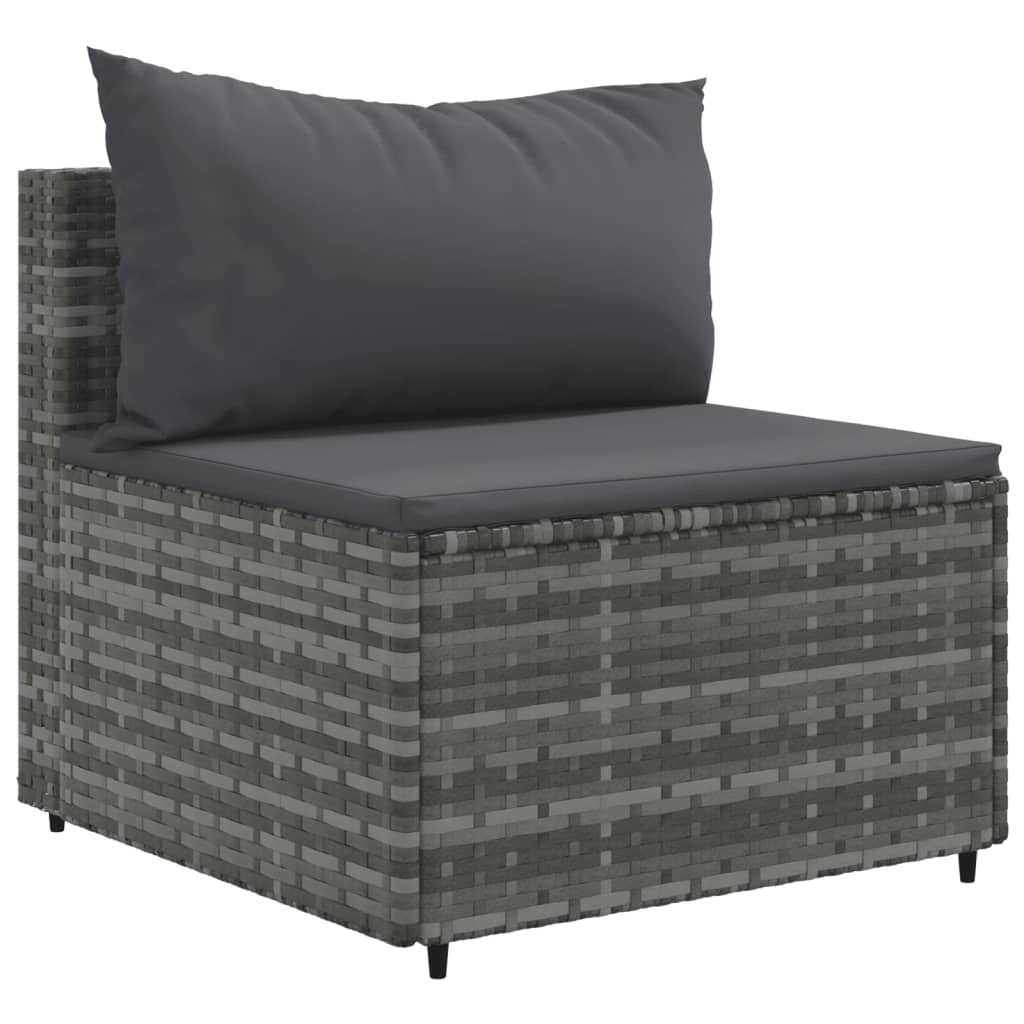 10-Tlg. Garten-Sofagarnitur Mit Kissen Poly Rattan