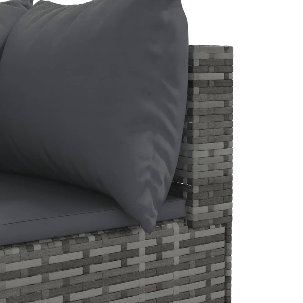 10-Tlg. Garten-Sofagarnitur Mit Kissen Poly Rattan