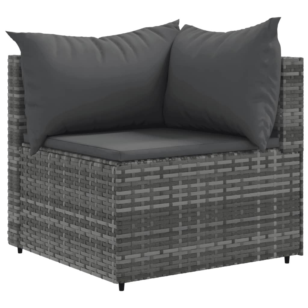 10-Tlg. Garten-Sofagarnitur Mit Kissen Poly Rattan