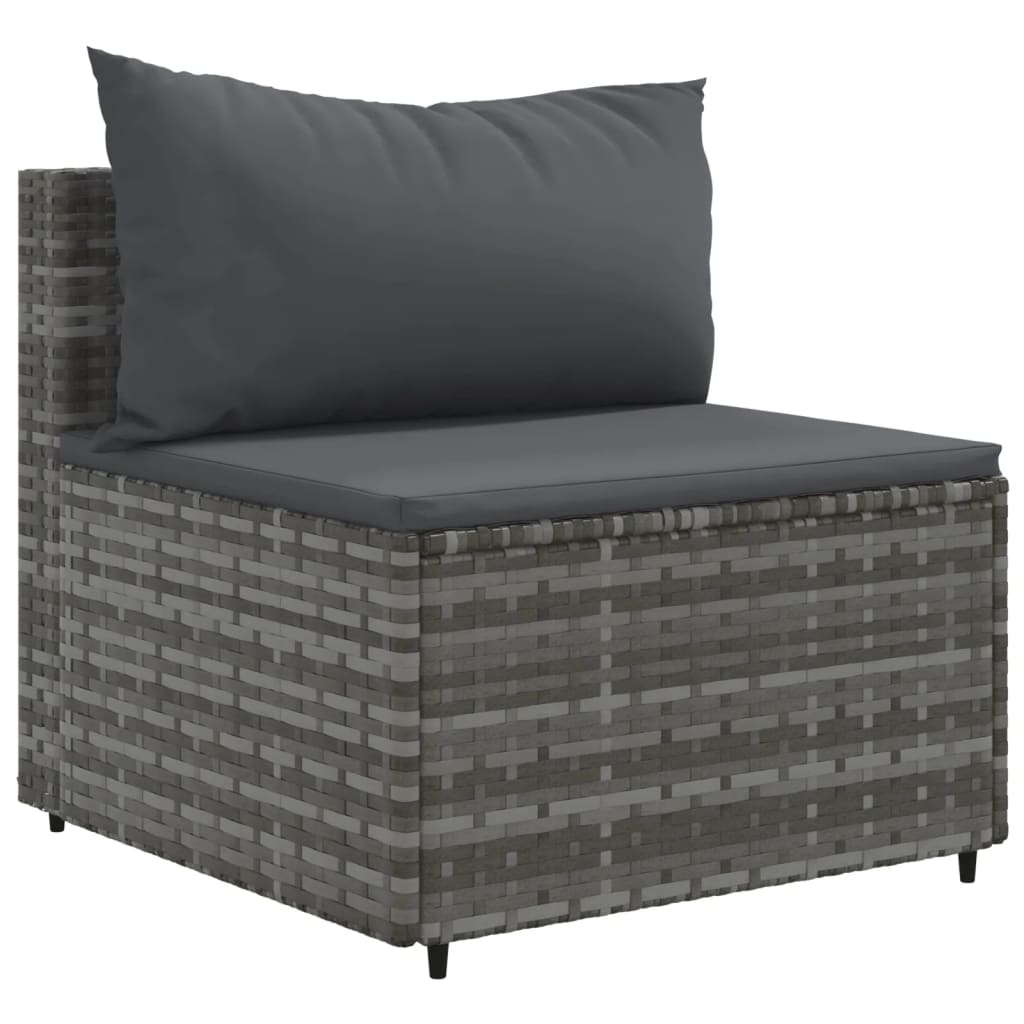 10-Tlg. Garten-Sofagarnitur Mit Kissen Poly Rattan
