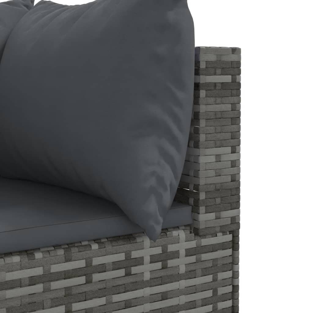 10-Tlg. Garten-Sofagarnitur Mit Kissen Poly Rattan