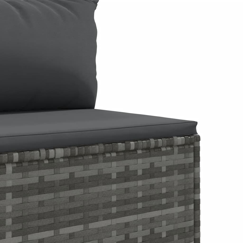 10-Tlg. Garten-Sofagarnitur Mit Kissen Poly Rattan