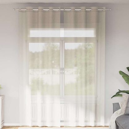 Voile Vorhänge Mit Lasche 2 Stk. Creme