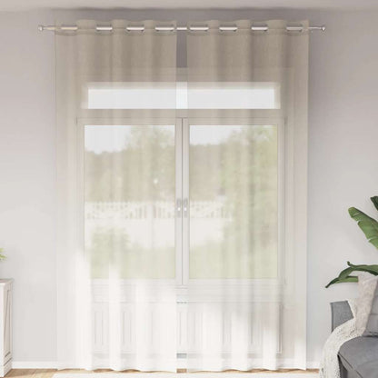 Voile Vorhänge Mit Lasche 2 Stk. Creme