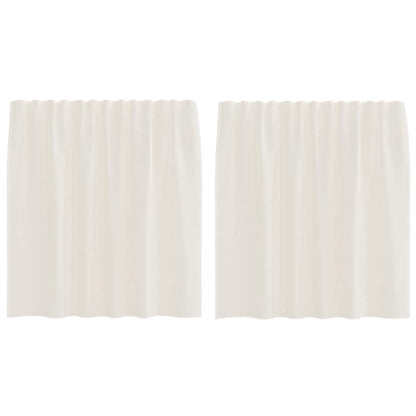 Voile Vorhänge Mit Lasche 2 Stk. Creme