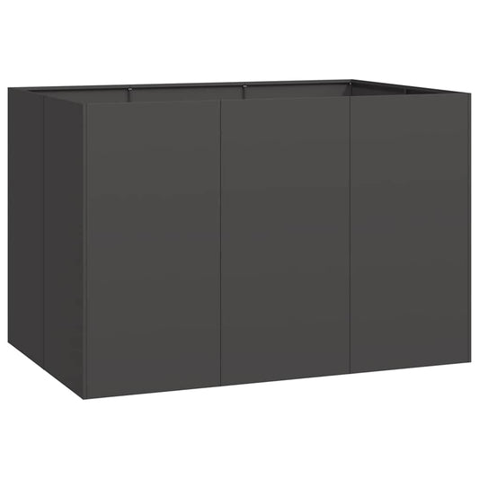 Pflanzkübel Schwarz Stahl Stahl/Schwarz