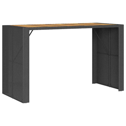 5-Tlg. Gartenbar-Set Mit Kissen Poly Rattan Akazie