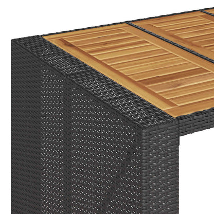 5-Tlg. Gartenbar-Set Mit Kissen Poly Rattan Akazie