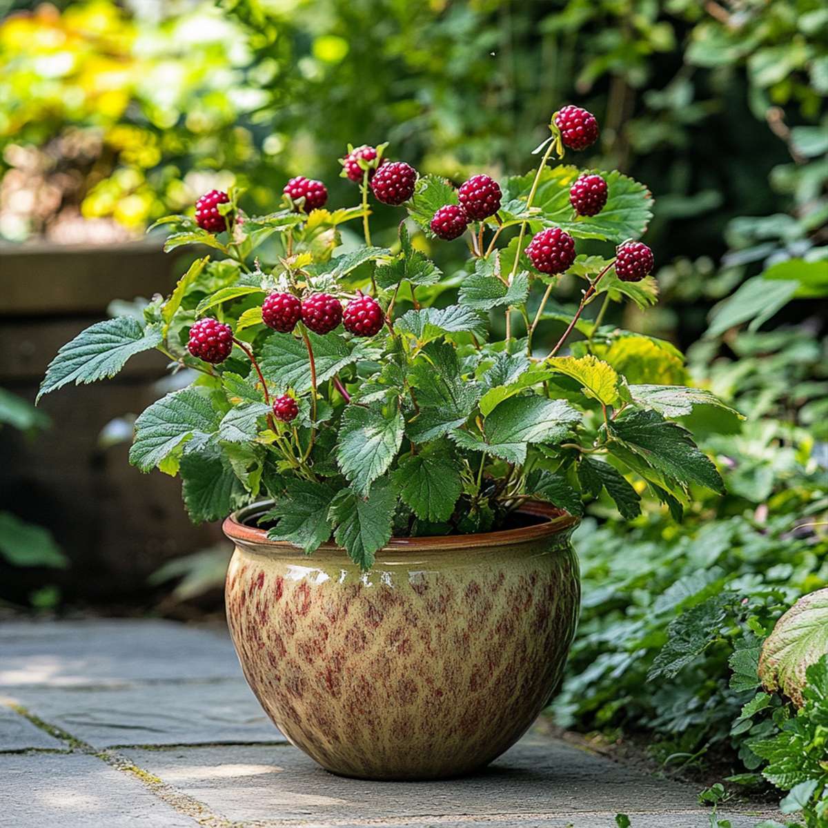 Florastore Taybeere - 3 Stk - Rubus 'Tayberry' - Höhe 25-40Cm - ⌀9Cm