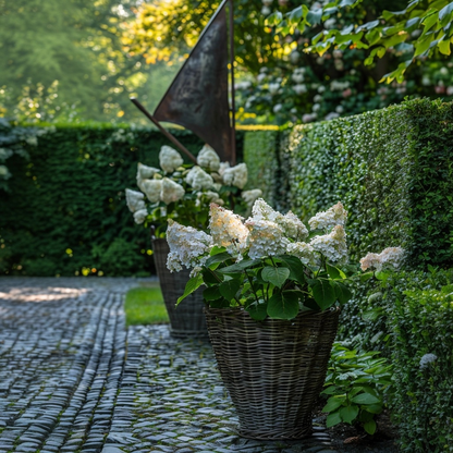 Florastore Hortensie - 2 Stk - Hydrangea Paniculata 'Early Harry' - Höhe 25-40Cm - ⌀19Cm