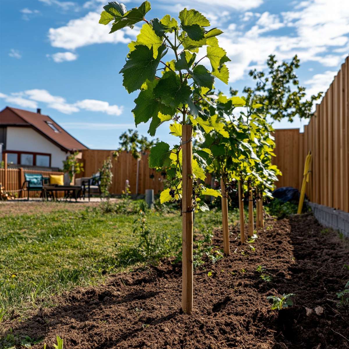 Florastore Traubenpflanze - 3 Stk - Vitis Vinifera 'Chardonnay' - Höhe 25-40Cm - ⌀9Cm