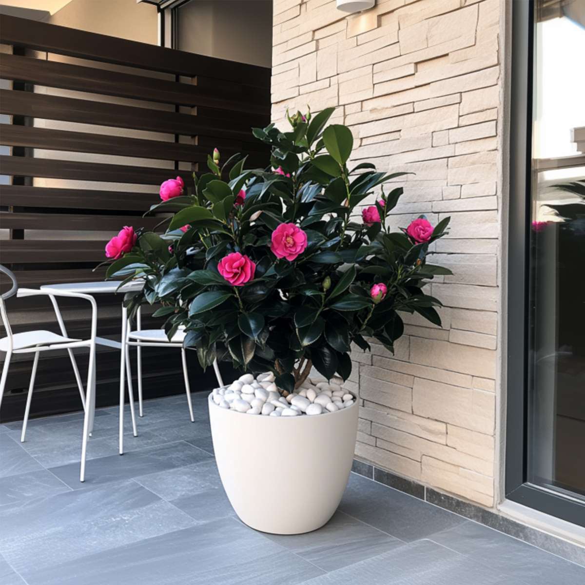 Florastore Japanische Rose - Camellia Japonica 'Dr. King' - Höhe 50-60Cm - ⌀15Cm