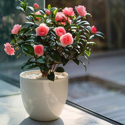 Florastore Japanische Rose - Camellia Japonica 'Dr. King' - Höhe 50-60Cm - ⌀15Cm