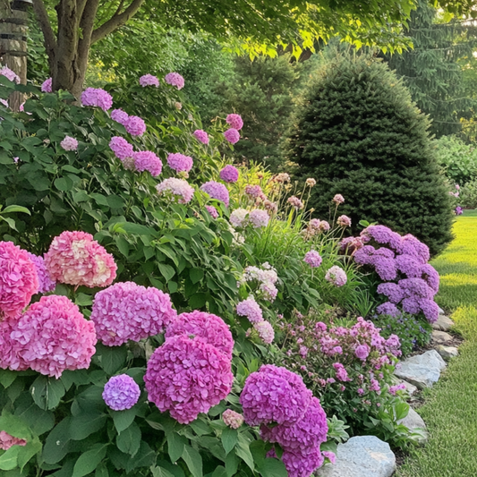 Florastore Hortensie - 6 Stk - Hydrangea Macrophylla 'Red Bull' - Höhe 25-40Cm - ⌀9Cm