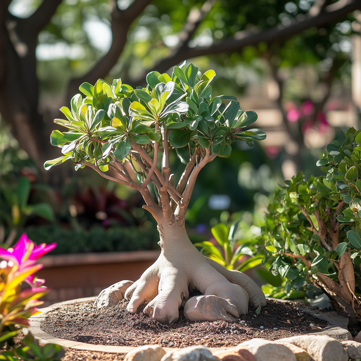 Florastore Wüstenrose - 4 Stk - Adenium Obesum - Höhe 25-40Cm - ⌀11Cm