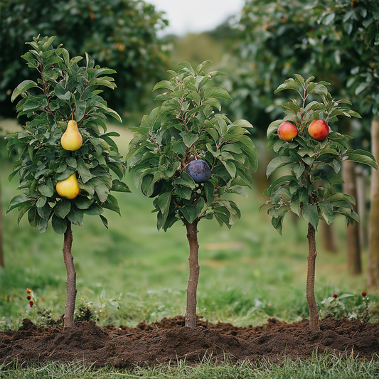 Florastore Fruchtsäulen - 6 Stk - Apfel, Birne - Höhe 60-70Cm - ⌀9Cm