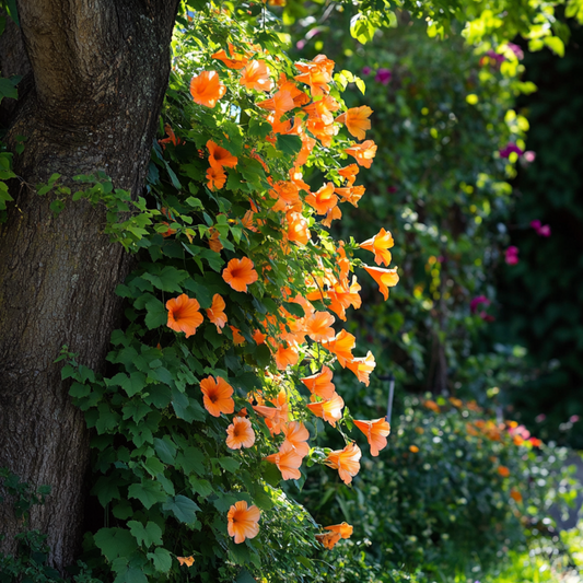 Florastore Trompetenkletterer - 2 Stk - Campsis Radicans - Höhe 110-120Cm - ⌀17Cm