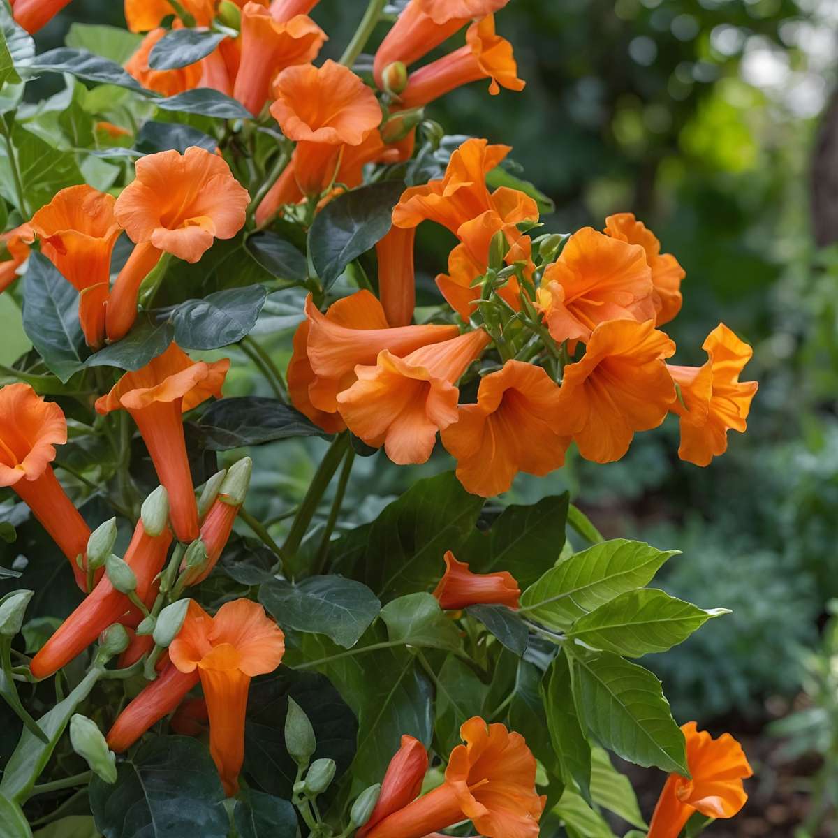 Florastore Trompetenkletterer - 2 Stk - Campsis Radicans - Höhe 110-120Cm - ⌀17Cm