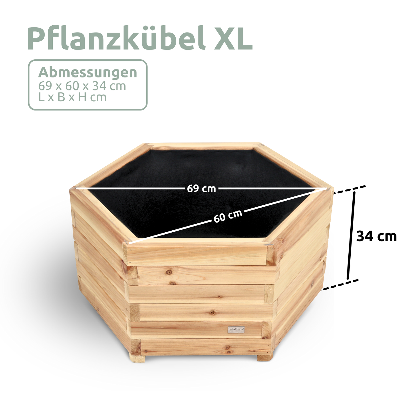 Outdoor Pflanzenkübel 6-eckig S/M/XL