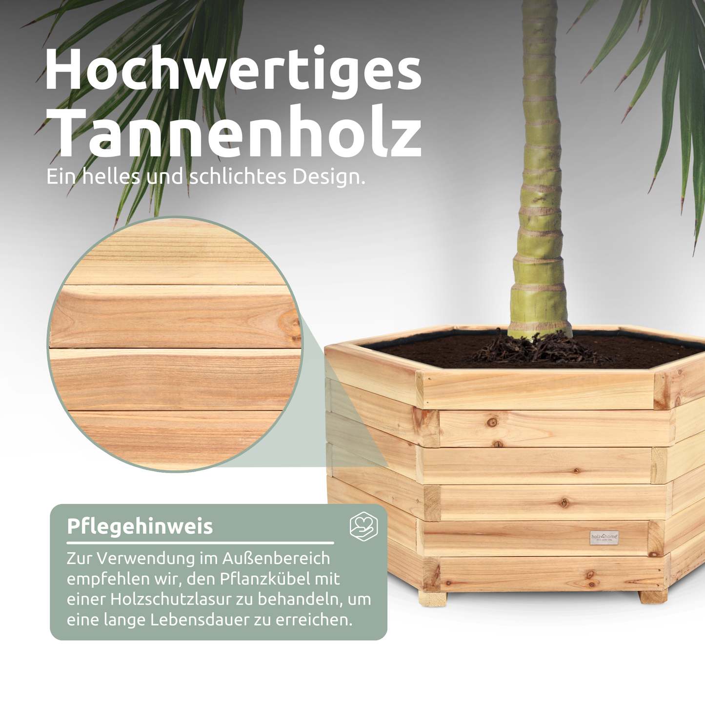 Outdoor Pflanzenkübel 6-eckig S/M/XL