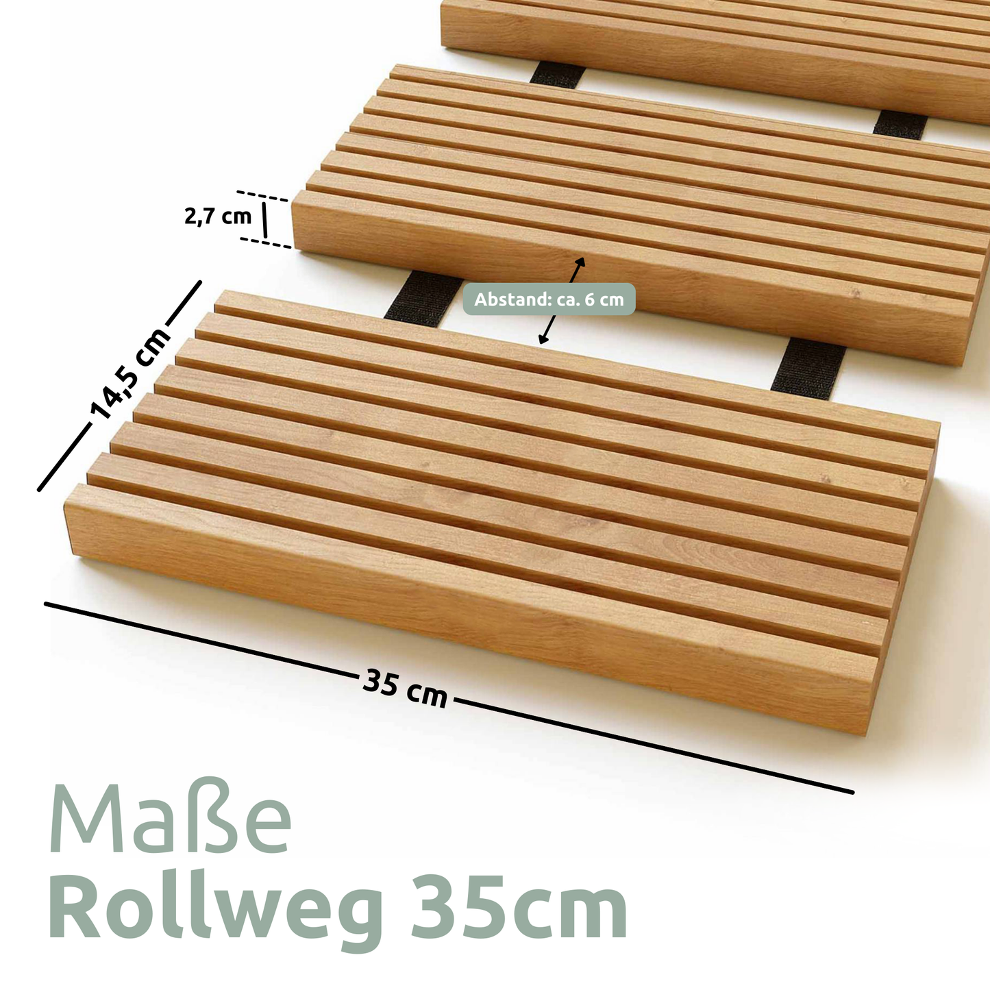 Rollweg Gartenweg aus Lärche - Holz-Tritte für Garten