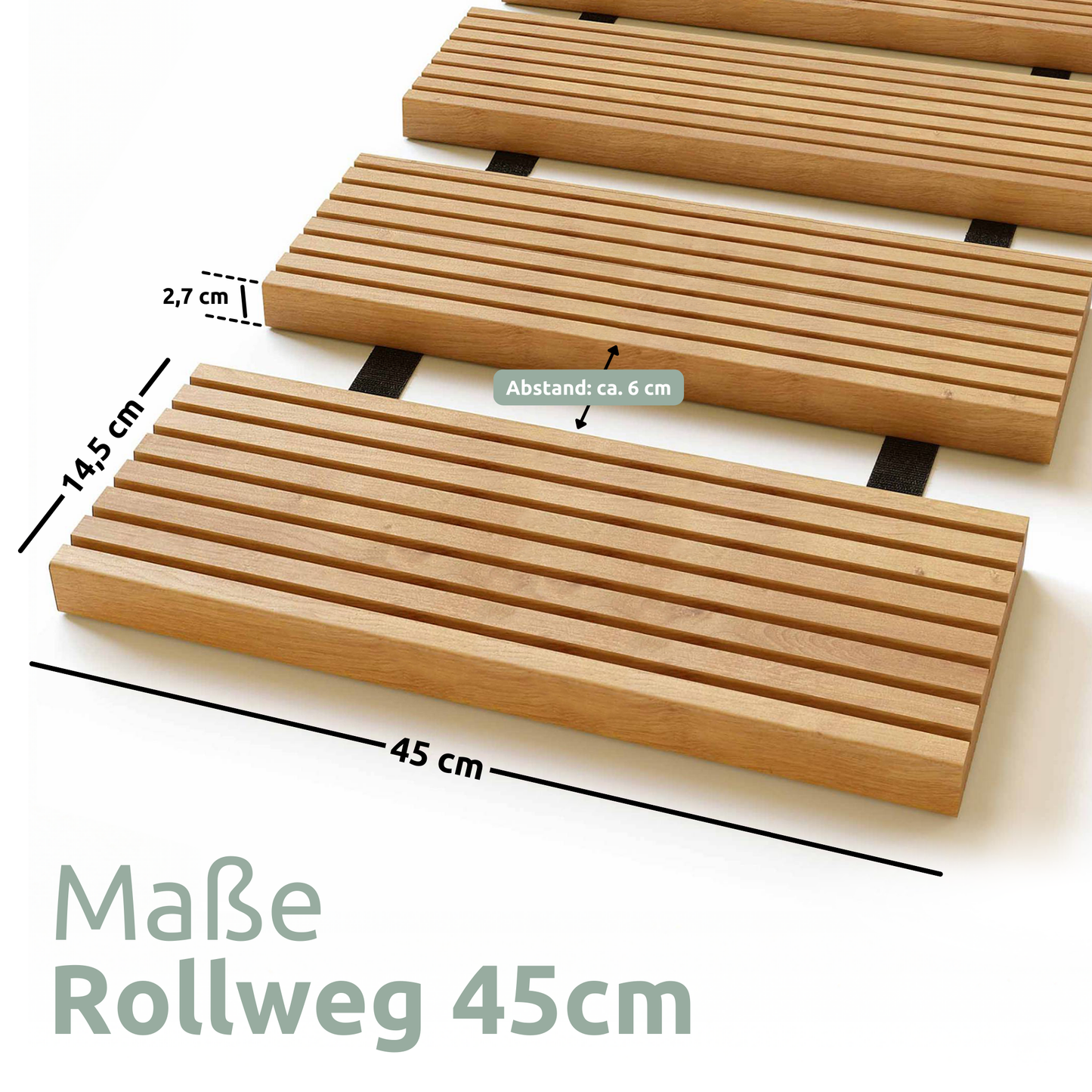Rollweg Gartenweg aus Lärche - Holz-Tritte für Garten