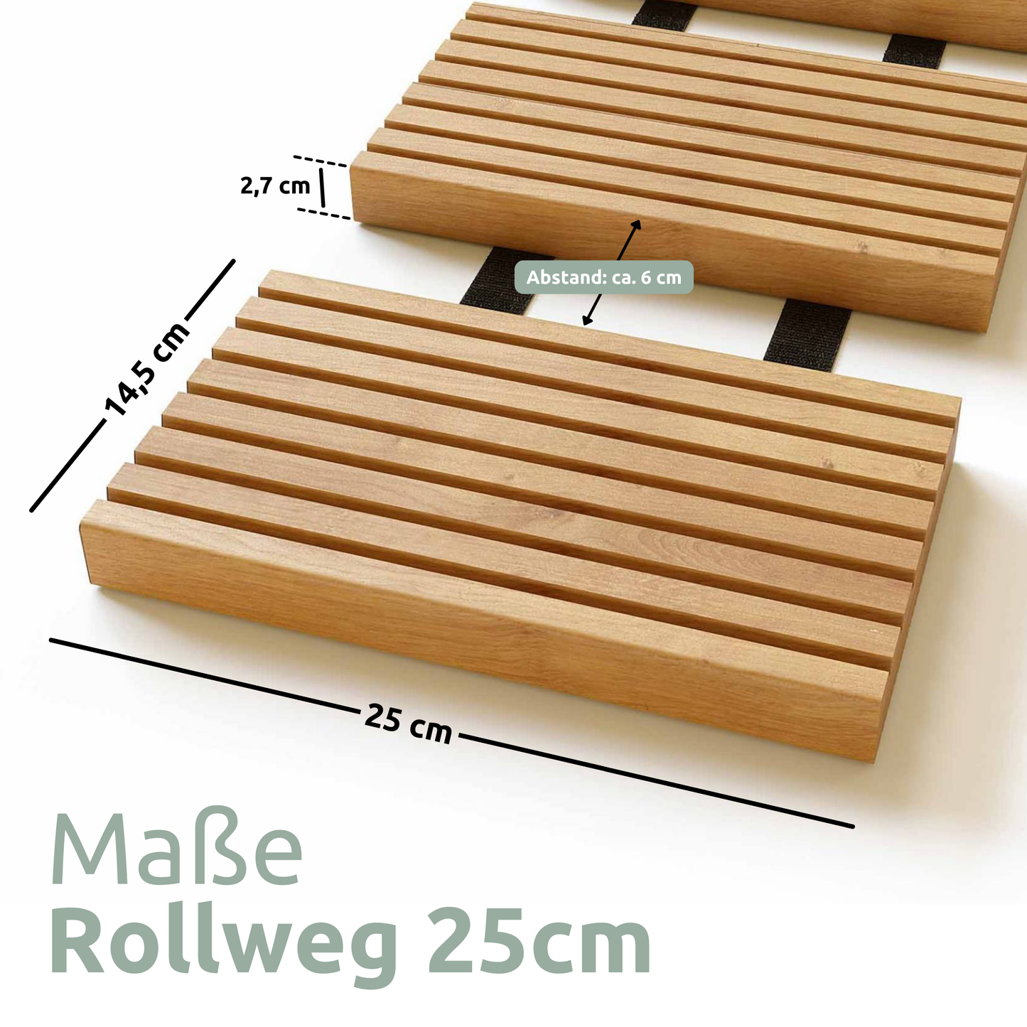 Rollweg Gartenweg aus Lärche - Holz-Tritte für Garten