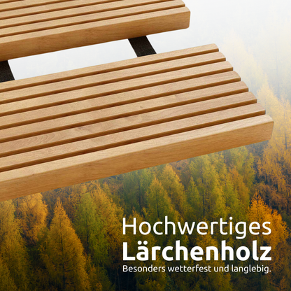 Rollweg Gartenweg aus Lärche - Holz-Tritte für Garten