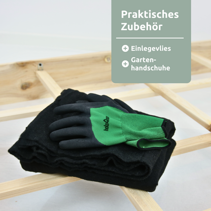 Gemüsebeet mit Abdeckung aus PVC 115cm x 80cm x 54cm I Frühbeet aus Holz