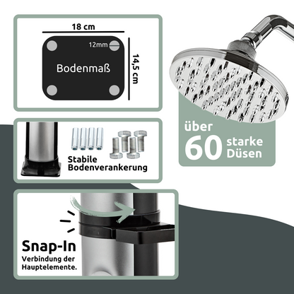 Outdoor Solardusche mit Wasserspeicher für Garten, Pool und Camping