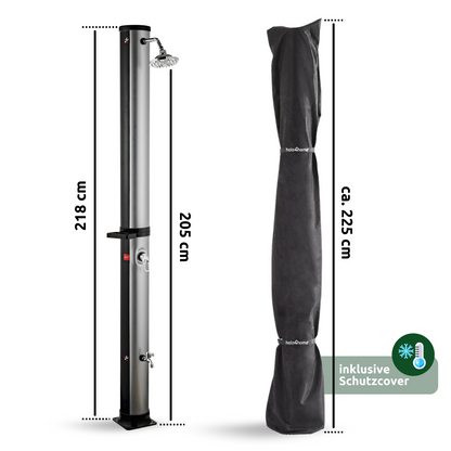 Outdoor Solardusche mit Wasserspeicher für Garten, Pool und Camping