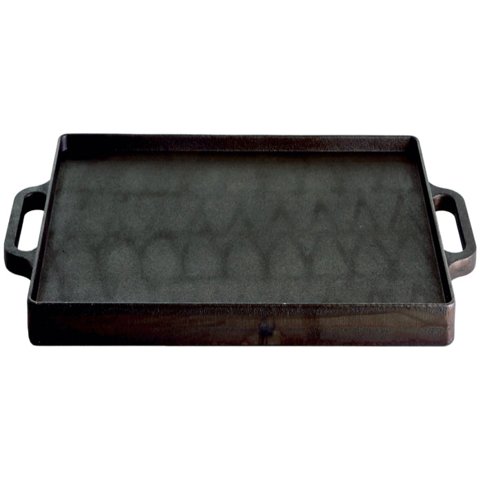 Hockerkocher-Set (klein) mit Gusseisengrillplatte 32 x 32 cm - ohne Zündsicherung