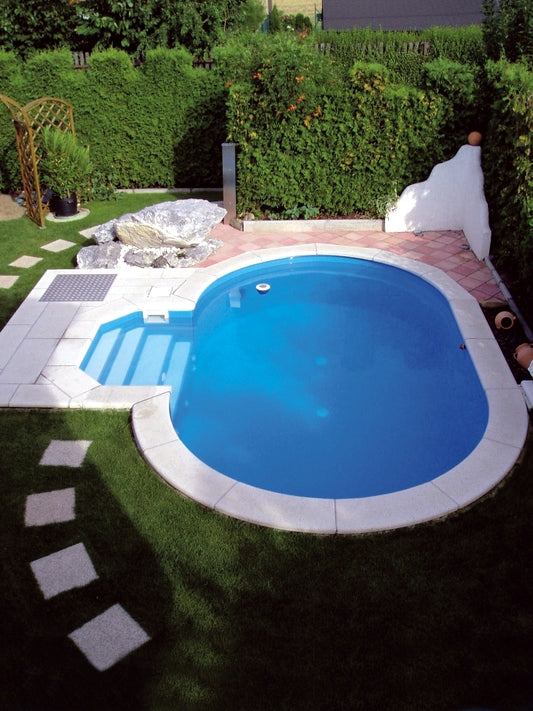 Ovalbecken TAHITI STARTER SET 623 x 360 x 150 cm | Innenhülle 0,8 mm Sand | EASY CHANGE Handlauf Sand