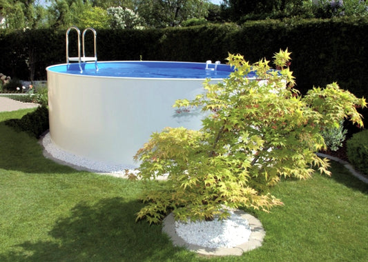 Rundbecken IBIZA ALL INCLUSIVE SET 450 x 120 cm | Innenhülle 0,8 mm Blau | BASIC Handlauf Blau