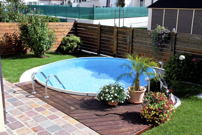 IBIZA STARTER SET 420 x 120 cm | Innenhülle 0,8 mm Blau | EASY CHANGE Handlauf Blau