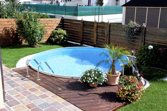 IBIZA STARTER SET 420 x 120 cm | Innenhülle 0,8 mm Blau | EASY CHANGE Handlauf Blau