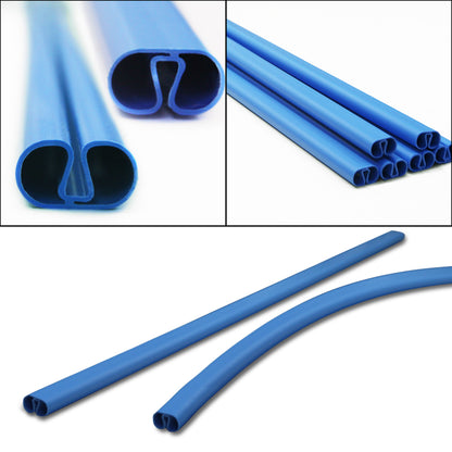 Ovalbecken TAHITI 490 x 300 x 120 cm | Innenhülle 0,8 mm Blau | EASY CHANGE Handlauf Blau
