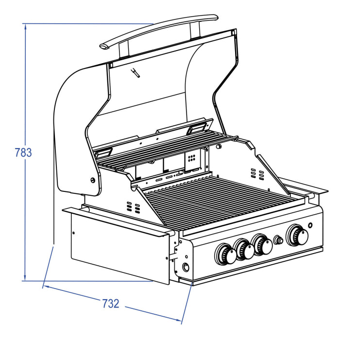 TOP-LINE - ALLGRILL CHEF M - BUILT-IN mit Air System